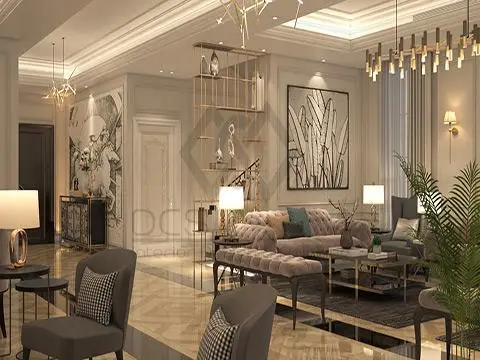 تشطيب غرف الاستقبال بأقل تكلفة واعلي جودة
